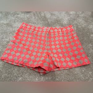 Excellent Condition.  Loft Khaki/bright pink embroidered design short.  Size 8